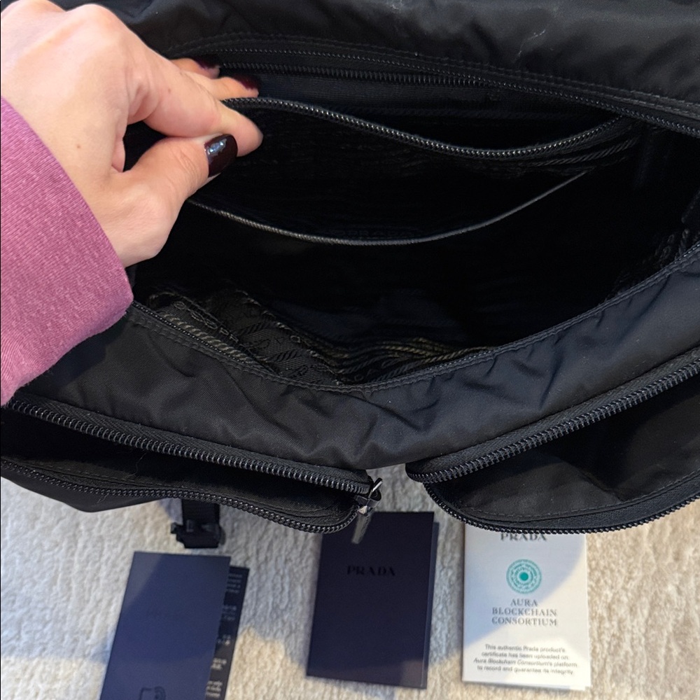 Prada Nylon Messenger Bag in Black - Picture 5 of 6